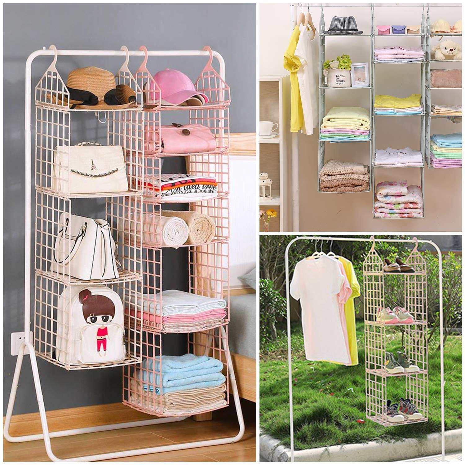 Multipurpose 5 Layer Folding Clothes Storage Racks||Closet for Students Wardrobe Shelves Socks, Scarf, t-Shirt, etc||Hanging Organizer Storage Holders & Racks Multipurpose 5 Layer Folding Clothes Storage Racks||Closet for Students Wardrobe Shelves Socks, Scarf, t-Shirt, etc||Hanging Organizer Storage Holders & Racks